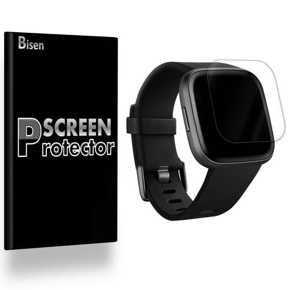 Fit For Fitbit Versa 4 / Sense 2 [3-Pack BISEN] Screen Protector, Full Coverage, Edge-To-Edge Protection, HD Clear, Anti-Scratch, Anti-Shock
