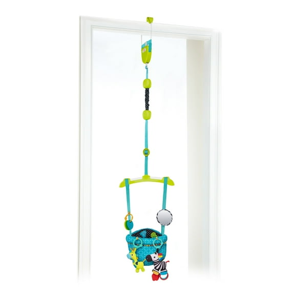Bright Starts Bounce 'n Spring Deluxe Door Jumper with Take-Along Toys, Ages 6 Months 