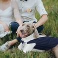 thumbnail image 5 of QBLEEV Striped Dog Tuxedo Suit with Tie for Wedding Birthday Party, Dog Suit Bow Tie Costume,Gentleman Dog Wedding Party Suit Pet Clothes for Small Dogs (navy BLUE, XS), 5 of 5