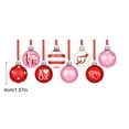 thumbnail image 3 of Rourlinge 16 Pieces Valentine‘s Day Ball Ornaments Red White Tree Ornaments Plastic Decorative Kiss Be Mine Love Hanging Baubles Valentines Day Decorations for Tree Home Decor, 3 of 7