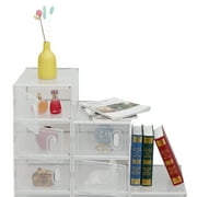 Shoe Storage Boxes 12 Pack Clear Plastic Stackable, White