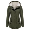 thumbnail image 5 of KANG Fleece Lined Hooded Jacket Windproof Outdoor Softshell Coat For Fall Winter Casual Warm ComfortArmy GreenM, 5 of 5