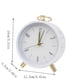 thumbnail image 2 of Reloj despertador analógico redondo blanco con pilas for dormitorio, sala de estar, sala de estudio, dormitorio escolar, relojes de escritorio for decoración de mesa, 2 of 7