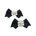 thumbnail image 1 of 2pcs Accessories Wedding Bride Shoe Clip Shoe Decorations Bowknot Shoes Buckle Removable Charm Buckle BLACK, 1 of 7