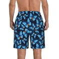 thumbnail image 3 of Naloa Blue Butterfly Men's Beach Shorts, Surfing shorts, Swim trunks, Quick Dry Swim Trunks for Surfing Beach Fun - Medium, 3 of 9