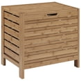 thumbnail image 1 of Harlow Bamboo Bathroom Hamper in Natural Brown, 1 of 4