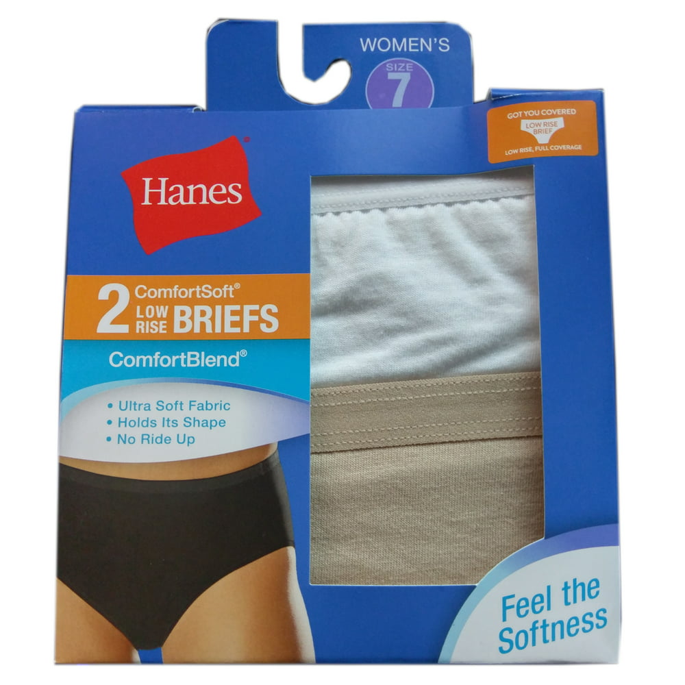 Hanes - Hanes 2-Pack Comfort Soft Low Rise Mixed Solid Colors Briefs ...