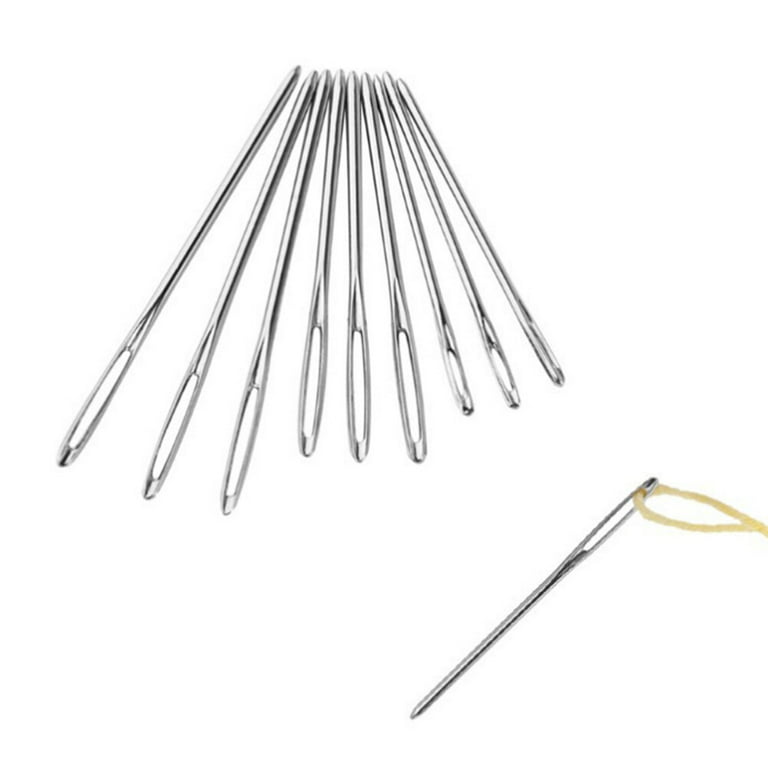 2Pcs/Set Big-eyed Curved Needles Sweater Suture Needle Sewing