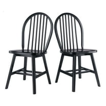 2-Pc Chair Set; Black