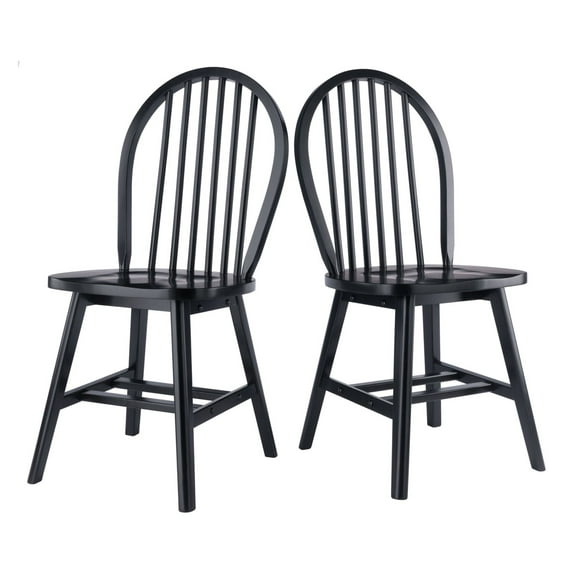 2-Pc Chair Set; Black