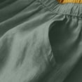 thumbnail image 4 of Fewfanhot Skirts for Women Cotton Linen Midi Skirt with Pockets Casual Flowy Swing Elastic High Waist A-Line Long Boho Skirts, 4 of 8