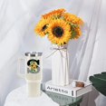 thumbnail image 2 of Monogrammed Initial Sunflower 40 Oz Tumbler with Handle and Straw Personalized Custom Cup Birthday Gifts for Women, 2 of 6