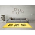thumbnail image 3 of Ahgly Company Indoor Square Solid Yellow Modern Area Rugs, 6' Square, 3 of 4