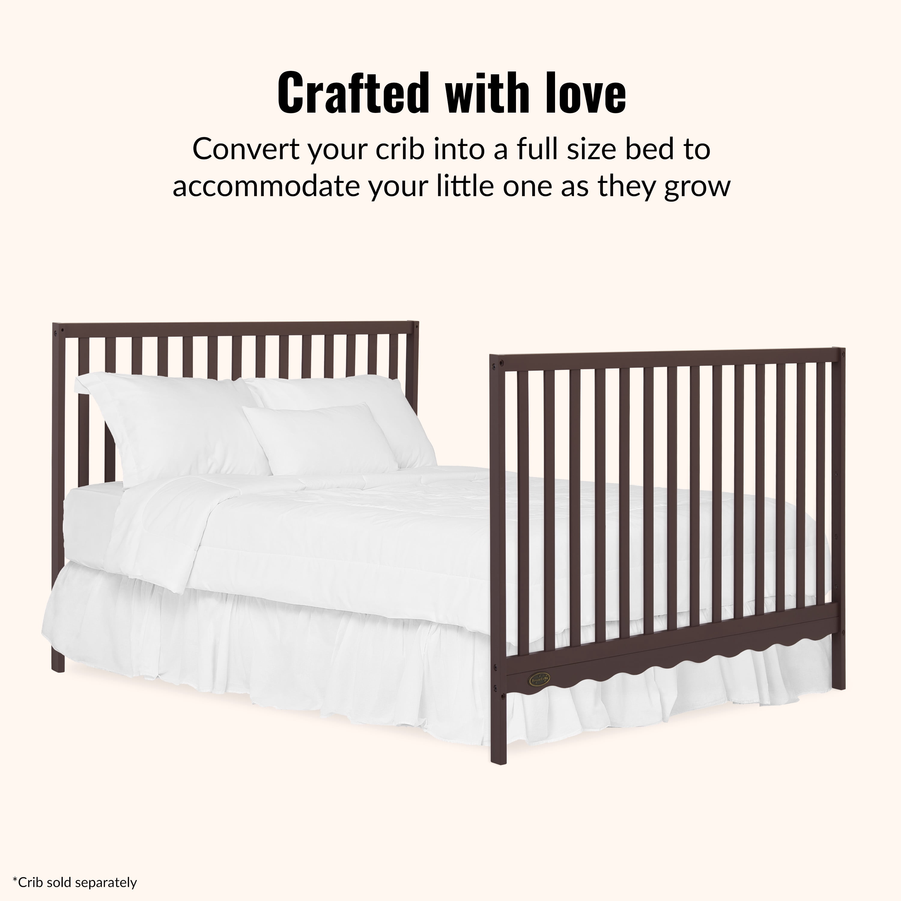 Dream On Me Universal Bed Rail, Chocolate Chip