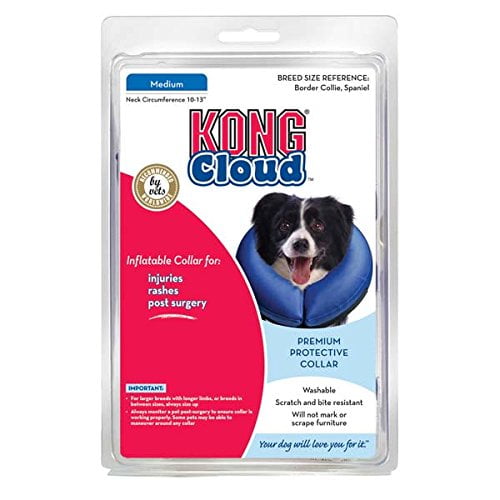Inflatable Cloud Dog Recovery Pet Collars Blue Safety Elizabethan Alternative (Medium)