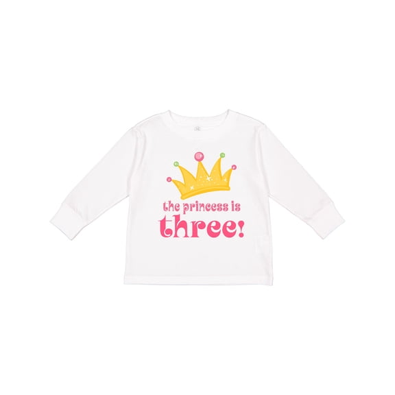 Inktastic 3rd Birthday Princess I'm Three Girls Long Sleeve Toddler T-Shirt