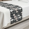 thumbnail image 2 of Beige and Grey Bed Runner, Circular Round Motifs with Polka Dots, Decorative Accent Bedding Scarf for Hotels Homes and Guestrooms, King, Dimgray Pale Salmon, by Ambesonne, 2 of 2