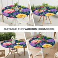 thumbnail image 7 of Pioneer Flower Floral Print Pattern Round Fitted Tablecloth with Elastic Edge,Dining Table Cover Waterproof,Outdoor Round Tablecloth for Camping,Dining,Indoor and Outdoor, 7 of 7