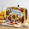 thumbnail image 1 of Toaster Cover 4 Slice, Sunflower Gray Check Dustproof Bakeware Oven Protector with Top Hook, Farmhouse Flowers Butterfly Waterproof Small Kitchen Appliance Toasters Dust Cover, 12"x11"x8", 1 of 8