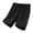 Black, variant on Men Sports Shorts Pants Solid Color Flexible Waist Zip Pocket Training Casual Garment