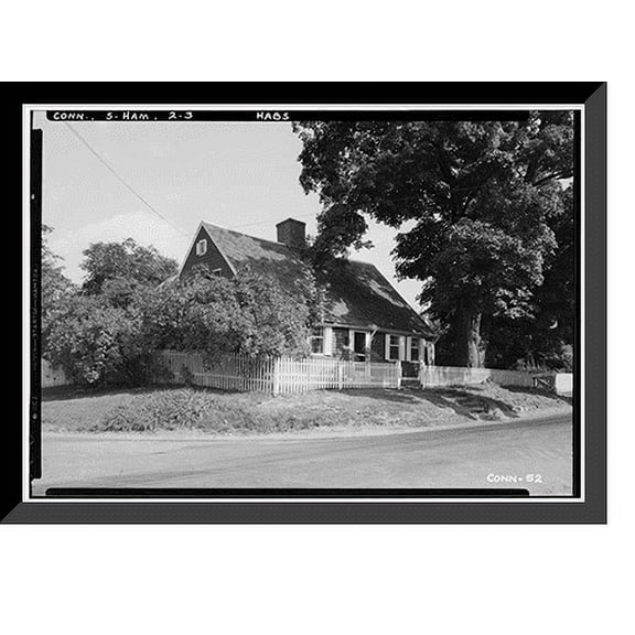 Historic Framed Print, Moses Ford House, 152 Waite Street, Hamden, New Haven County, CT - 2, 17-7/8" x 21-7/8"