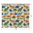 thumbnail image 5 of Beige Cartoon Dinosaurs Pattern Shower Curtain 84"x72" ,Bathroom Decorative Shower Curtains Set with 12 Hooks,Modern Waterproof Washable Shower Curtain, 5 of 6