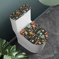 thumbnail image 2 of COEQINE Musical Instruments Toilet Lid Dust Cover Set Stretchable Machine Washable Replacement with a 2-Piece Toilet Cover Set for Home Bathroom Decoration, 2 of 7