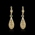 thumbnail image 2 of Pendientes colgantes de lágrima con diseño hueco en oro de 18 quilates, oro rosa y oro blanco., 2 of 5
