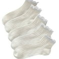 thumbnail image 1 of Liyamei Kids Socks For Girls Comfortable Mid Calf Style Summer Socks With Ruffled Edge For Big Kids Breathable Lightweight Design For Everyday Wear, 1 of 5