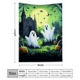 thumbnail image 3 of Creowell Pillow Ghosts Graveyard Warm Cozy Decorative Blanket 60*80in, 3 of 7