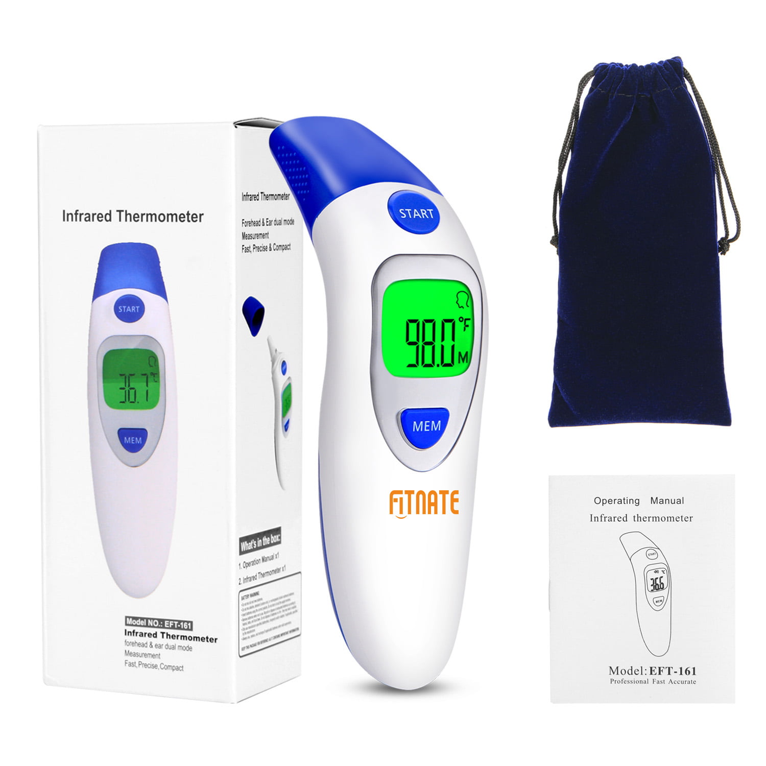 DIGITAL BABY THERMOMETER 4 in 1 INSTANT READ CLINICAL FOREHEAD AND EAR INFRARED 