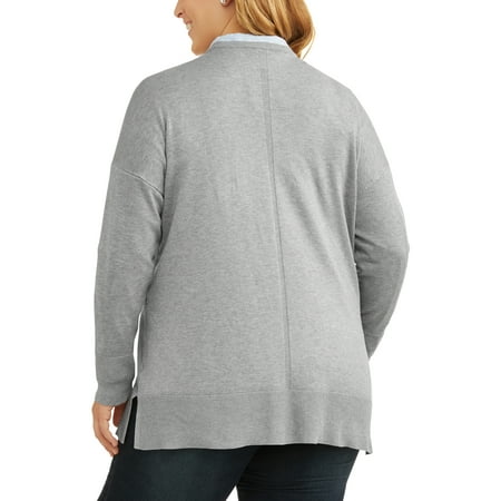 Women's Plus Size 2 Pocket Cardigan Women's Plus Size 2 Pocket Cardigan