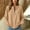 Khaki, variant on Women's Casual Half Zip Sweatshirts Long Sleeve Collared Pullover Jackets V Neck Solid Color Work Tops with Pockets
