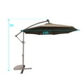 thumbnail image 5 of 10FT Patio Solar-Lighted 36 LED Cantilever Offset Umbrella Crank Tilt Outdoor (Base Not Include), 5 of 7
