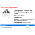 thumbnail image 2 of Exhaust Manifold - Compatible with 2013 - 2014 Chevy Equinox 2.4L 4-Cylinder, 2 of 3