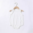 thumbnail image 2 of Sngxgn Girl Romper Baby Girls Ruffle Bodysuit Knit Shirt Toddler Girl Jumpsuit Tops(White,73), 2 of 8