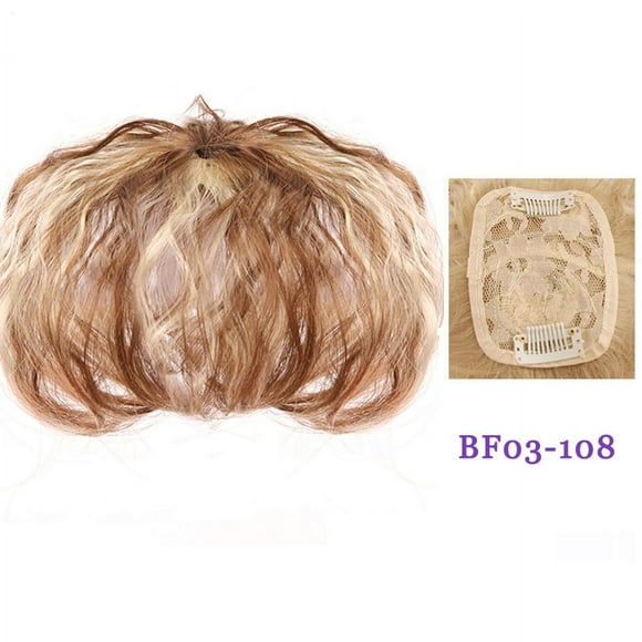 Zhuge Small Area Short Curly Human Hair Topper Fluffy Curly Hair Topper Clip in Hairpieces Top Topper Hair Replacement Wiglets Weavy Topper Hair Pieces for Women,Golden Brown