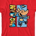 thumbnail image 7 of Dog Man Characters Inside Logo Youth Red Crew Neck Short Sleeve T-shirt -Medium, 7 of 7