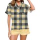 thumbnail image 1 of Conjunto de Verano para las Mujeres, Estampado Cuello de Manga Corta Y Pantalones Cortos, Moda Casual de Dos Piezas, 1 of 8