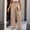 Khaki, variant on Women Asymmetrical Dressy Pant High Waisted Plain Loose Fit Wide Leg Pants Business Casual Work Trousers Suit Trousers Solid Color Loose Womens Pants 2026 Beige L