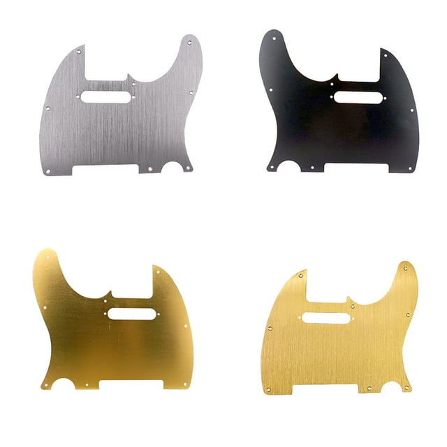 8 Hole Guitar Pickguard Good Stability Front Guard Cover Wear-resistant Scratch Plate for TL Standard Instrument Replacement Sliver