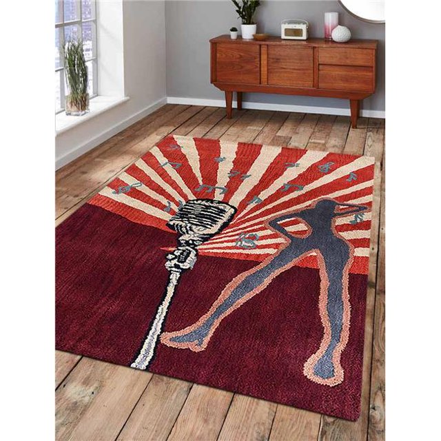 Hand Tufted Wool 4 x 6 ft. Kids Rectangle Area Rug, Multi Color