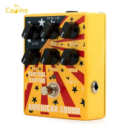 Caline CP-55 Electric Guitar Overdrive Distortion Effect Pedal High Gain 3-Band EQ Aluminum Alloy Housing True