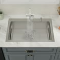 thumbnail image 5 of Logmey 30-inch Stainless Steel Single Bowl Kitchen Sink Quiet Design X-Shaped Drainage 16Gauge Workstation with Multifunctional Sprayer LM-WAL-LT3022R1R1-F, 5 of 9