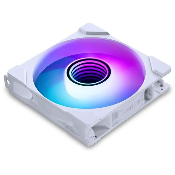 Phanteks M25-120 Gen2 Reversed Blade, 120mm ARGB High Performance Cooling Fans, Daisy-chain Unified Fan Frame, Infinity Mirror hub, single cable connection, White