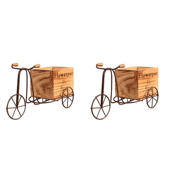 2X Soporte para Plantas de Bicicleta, Maceta de Alambre de Metal, Maceta de Hierro Forjado para JardíN, Patio, Oficina, DecoracióN Exterior e Interior