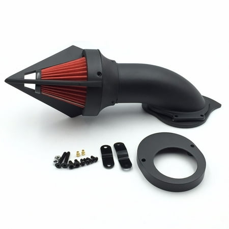 Yamaha Mbk HTT-MOTOR Motorcycle Matte Black Triangle Air Cleaner Kits intake filter Yamaha Vstar V-Star 650 all year 1986-2012 ()