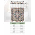 thumbnail image 6 of No Hook Shower Curtain with Snap in Liner, Ethnic Style Retro Abstract Navy Blue Persian Pattern Hotel Shower Curtains for Bathroom, Washable Shower Curtain Liner Set with Mesh Top Window, 36"x78", 6 of 6