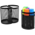 thumbnail image 5 of 3 Pcs Magnetic Mesh Organizers, Pen Holder Storage Baskets for Storage Pen Pencil Marker School Office Accessories (Black), 5 of 5