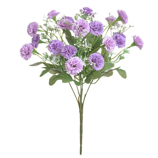 Artificial Carnation Flower Small: Realistic Silk Carnation Bouquet Home Decor